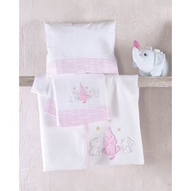 Elephant Friends poz - σετ Σεντονια Βρεφικα 3 Τεμ. με Kenthma
