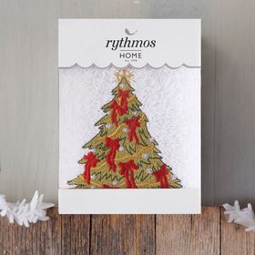 Christmas Terry Gift set (2 Ελατο) Προσωπου (50x90) Λευκο