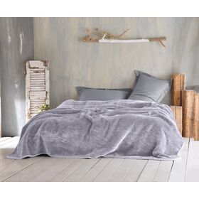 Velour Ασημι - Κουβερτα Βελουτε Ημιδιπλο (160χ220)