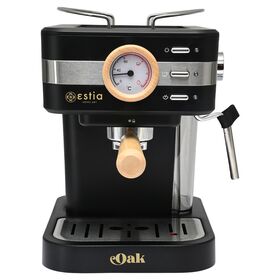 Estia Μηχανη Espresso oak 950w 15 bar 1.2lt Μαυρη