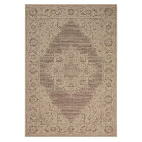 Χαλι Ethnik  204005c Brown/caramel Beige - 200x285   με το Mέτρο