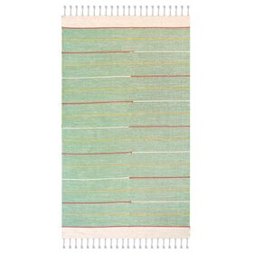 Χαλι Ribella Χειροποιητο 300 Green - 160x230   με το Mέτρο