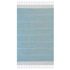 Χαλι Ribella Χειροποιητο 700 Blue - 160x230   με το Mέτρο