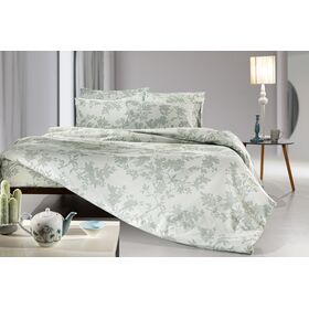 Σετ 3τμχ Σεντόνια Christy Aqua-Grey 180x265 guy Laroche  100% Cotton Percale