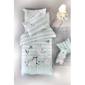 Παιδική Παπλωματοθήκη Forest Mist 165x225 guy Laroche Mint top Μicrofiber / Bottom Βαμβάκι