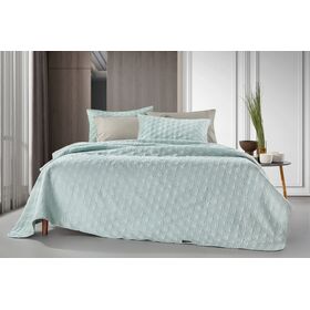 Σετ 2τμχ Κουβερλί Tempest Mint 180x240 guy Laroche  100% Fine Microfiber