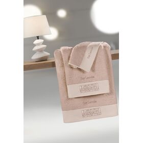 Σετ 3τμx. Πετσέτες Tetra old Pink guy Laroche  100% Cotton