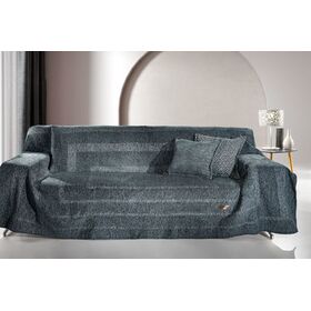 Ριχτάρι Victor Petrol 1θέσιος 180x150 guy Laroche Navy Blue 65% Chenille / 25% Cotton -15% Polyester