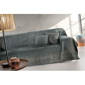 Ριχτάρι Καναπέ Perth Petrol (Διθέσιος) 180x250 guy Laroche  37% Cotton-21%polyester-42% Acrylic
