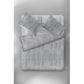 Σετ 3τμχ Παπλωματοθήκη Narciso Grey 225x245 Saint Clair  100% Cotton Percale
