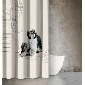 Κουρτίνα Μπάνιου Animals des 207 με Κρίκους 180x200 Saint Clair  100% Polyester