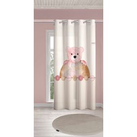 Παιδική & Βρεφική Κουρτίνα Soft-Touch Teddy Rose με Τρουκς 160x240 Saint Clair Rose 100% Πολυεστέρας