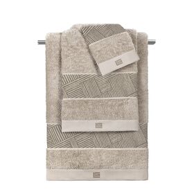 Σετ 3τμχ Πετσέτες Stencil Mocca-Natural guy Laroche  100% Cotton 500 Gr/m 2