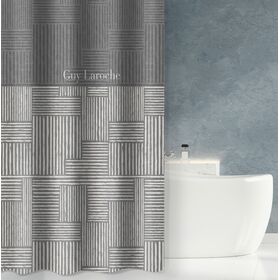 Κουρτίνα Μπάνιου Stencil Silver 180x185 guy Laroche  100% Polyester, Water Repellant