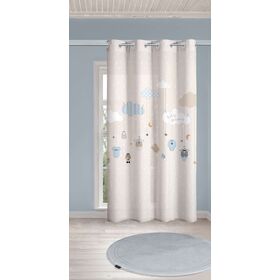 Koυρτίνα Soft-Touch Jimmy με Τρουκς 160x240 Saint Clair Ciel-White 100% Polyester