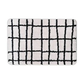 Estia Ταπετο Μπανιου Cage 40x60cm 100% Μικροϊνες Γκρι-Μαυρο
