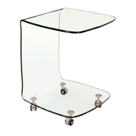 Glasser Trolley Τραπεζάκι Βοηθητικό, Διάφανο Γυαλί 10mm (Συσκ.2)