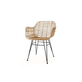 Καρέκλα Τραπεζαρίας με Μπράτσα Marea Black Legs (57x60x82) Soulworks 0300087