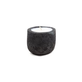 Κεραμικό Κηροπήγιο Mingi Black Spot Gray Medium (13x13x12) Soulworks 0630028