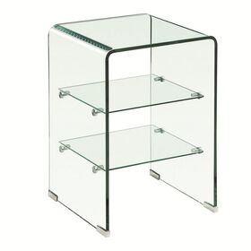 Glasser Κομοδίνο Clear  2 Ράφια - Γυαλί 10mm / 5mm