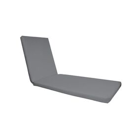 Sunlounger Μαξιλάρι Ξαπλώστρας Ύφασμα Γκρι Water Repellent, Foam+polyester Φερμουάρ-Velcro