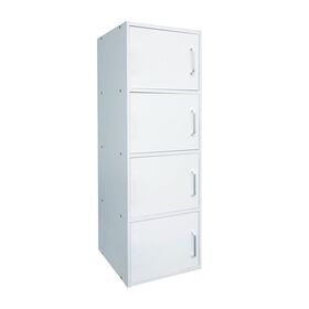 Closet Ντουλάπι Βοηθητικό Τετράφυλλο, Απόχρωση Άσπρο