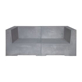 Concrete 2θέσιος Kαναπές Κήπου - Βεράντας, Cement Grey