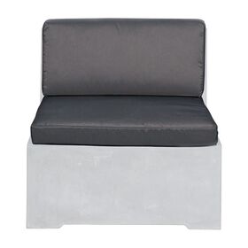 Concrete set Μαξιλάρια Καρέκλας, Γκρι Ύφασμα Water Repellent - 2 Tεμάχια