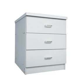 Drawer Συρταριέρα με 3 Συρτάρια, Απόχρωση Άσπρο