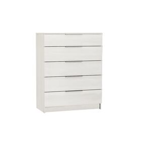 Drawer Συρταριέρα με 5 Συρτάρια, Απόχρωση Άσπρο