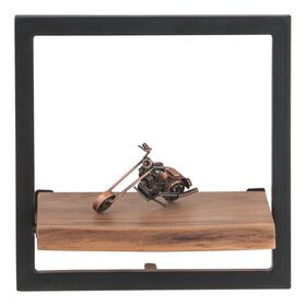 Lizard Frame Ράφι Μέταλλο Βαφή Μαύρο, Ξύλο Ακακία Φυσικό