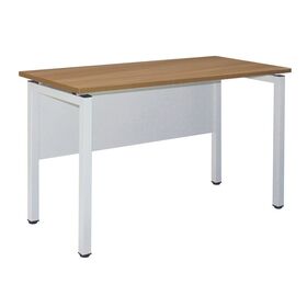 Unit Γραφείο Μέταλλο Βαφή Άσπρο, Melamine Απόχρωση Sonoma