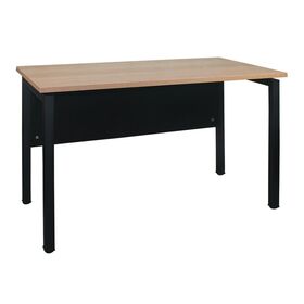 Unit Γραφείο Μέταλλο Βαφή Μαύρο, Melamine Απόχρωση Sonoma