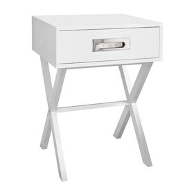 Wick Κομοδίνο Άσπρο Λάκα mdf
