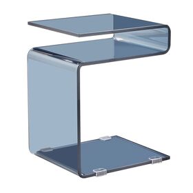 Glasser Τραπεζάκι Βοηθητικό Smoke Γυαλί 12mm