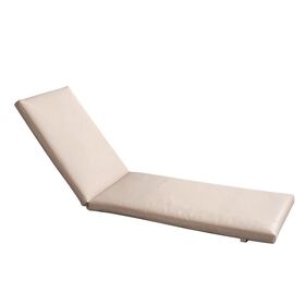 Sunlounger Μαξιλάρι Ξαπλώστρας pvc Μπεζ με Φερμουάρ & Velcro (Foam+polyester)