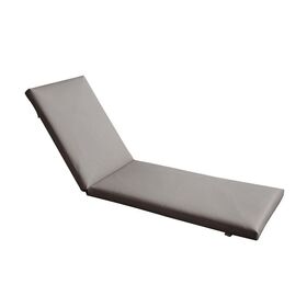 Sunlounger Μαξιλάρι Ξαπλώστρας pvc Γκρι με Φερμουάρ & Velcro (Foam+polyester)