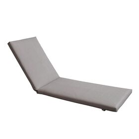Sunlounger Μαξιλάρι Ξαπλώστρας Textilene Γκρι με Φερμουάρ & Velcro (Foam+polyester)