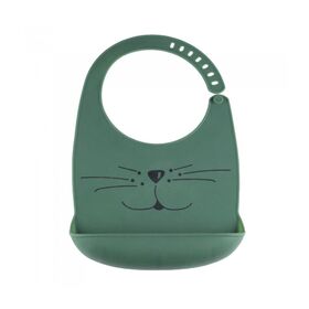 Σαλιάρα Σιλικόνης cat Πράσινο της Trois Kilos Sept