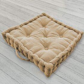 Μαξιλάρι Δαπέδου 45x45x10 melinen home hart beige 100% Βαμβάκι