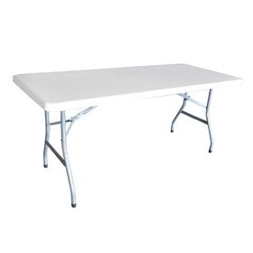 Blow-r Τραπέζι Συνεδρίου - Catering Πτυσσόμενο, Μέταλλο Βαφή Γκρι, Hdpe Άσπρο