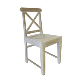 Maison Kika Καρέκλα Dining Ξύλo Mango - Antique Άσπρο