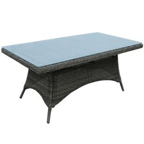 Montana Τραπέζι Dining Κήπου-Βεράντας Alu, Φ5mm Round Wicker Grey Brown