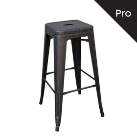 Relix Σκαμπό bar-Pro, Στοιβαζόμενο, Μέταλλο Βαφή Antique Black
