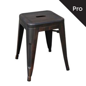 Relix Σκαμπό-Pro, Στοιβαζόμενο, Μέταλλο Βαφή Antique Black