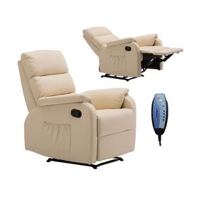 Comfort Massage Πολυθρόνα Relax, Σαλονιού - Καθιστικού, pu Μπεζ