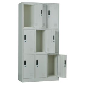 Locker 9 Θέσεων Φοριαμός - Ερμάριο, Μέταλλο Βαφή Γκρι