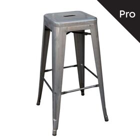 Relix Σκαμπό bar-pro H.67cm, Στοιβαζόμενο, Μέταλλο Βαφή Metal με Διακοσμητική Σκουριά