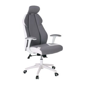 Bf8300 Πολυθρόνα Γραφείου Διευθυντή, Microfiber Γκρι pu Άσπρο