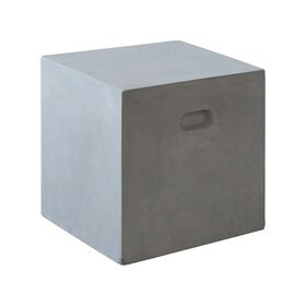 Concrete Cubic Σκαμπό Κήπου - Βεράντας, Cement Grey
